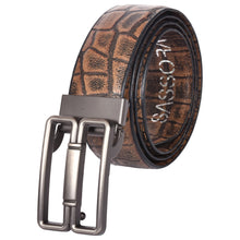 Load image into Gallery viewer, Sassora Premium Leather Animal Texture Men's Reversible Buckle Belt