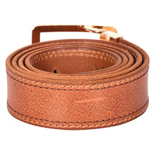 Load image into Gallery viewer, Sassora Premium Genuine Leather Men's Belt – Slim Fit with Gold Buckle, Adjustable Formal & Casual Belt