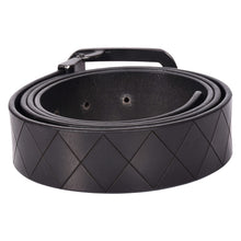 Load image into Gallery viewer, Sassora Premium Genuine Leather Men's Belt – Party Wear with Cutwork Design & Black Metal Buckle