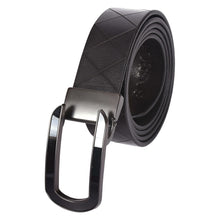 Load image into Gallery viewer, Sassora Premium Genuine Leather Men's Belt – Party Wear with Cutwork Design & Black Metal Buckle