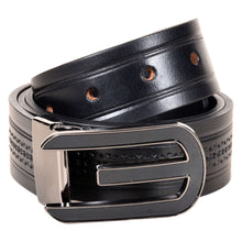 Load image into Gallery viewer, Sassora Premium Genuine Leather Belt – Embossed Design with High-Black Buckle