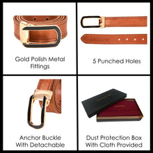Load image into Gallery viewer, Sassora Genuine Premium Leather Men's Belt – Stylish & Durable