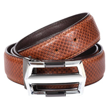 Load image into Gallery viewer, Sassora Premium Genuine Leather Belt with Detachable Anchor Buckle & Checkered Embossed Design