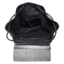 Load image into Gallery viewer, Sassora Genuine Leather and Canvas Unisex Backpack
