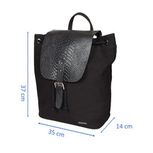 Load image into Gallery viewer, Sassora Genuine Leather and Canvas Unisex Backpack