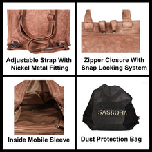 Load image into Gallery viewer, Sassora Premium Smooth Leather Unisex Medium Backpack