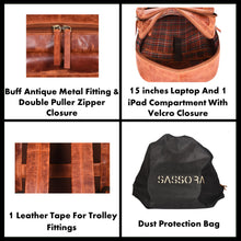 Load image into Gallery viewer, Sassora Premium Leather Unisex Stylish Laptop Backpack