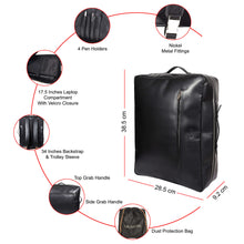 Load image into Gallery viewer, Sassora Premium Leather Unisex Stylish Medium Laptop Backpack
