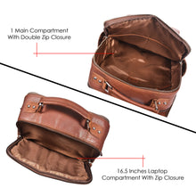 Load image into Gallery viewer, Sassora Premium Leather 16.5 Inch Laptop Backpack For Men