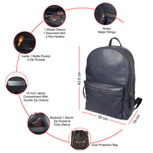 Load image into Gallery viewer, Sassora Premium Leather Men's 16" Laptop Backpack