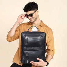 Load image into Gallery viewer, Sassora Premium Leather Men's Laptop Travel Backpack