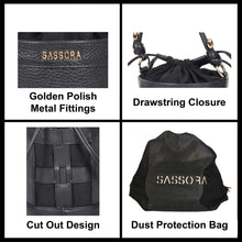 Load image into Gallery viewer, Sassora Premium Leather Stylish Small Women Bucket Bag