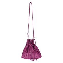 Load image into Gallery viewer, Sassora Premium Leather Bucket Bag – Drawstring, Gold Fittings, Adjustable Sling