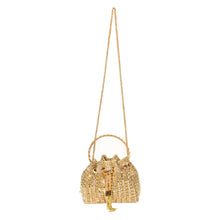 Load image into Gallery viewer, Sassora Stone & Beads Embellished Party Bucket Bag