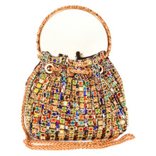 Load image into Gallery viewer, SASSORA Embellished Multicolor Bucket Bag for Women Party & Festive Handbag