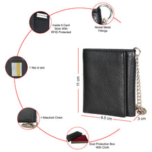 Load image into Gallery viewer, Sassora Premium Leather RFID Trifold Small Biker's Wallet