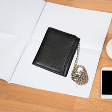 Load image into Gallery viewer, Sassora Premium Leather RFID Trifold Small Biker's Wallet
