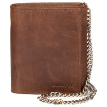Load image into Gallery viewer, Sassora Premium Leather RFID Trifold Biker's Wallet
