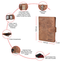 Load image into Gallery viewer, Sassora Genuine Leather RFID Blocking Wallet for Men