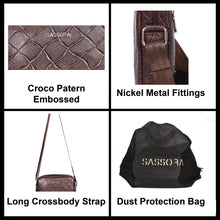Load image into Gallery viewer, Sassora Premium Leather Unisex Messenger Sling Bag