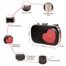 Load image into Gallery viewer, Sassora genuine premium leather heart pattern valentine clutch
