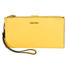 Load image into Gallery viewer, Sassora Genuine Leather RFID Regular Clutch For Girls