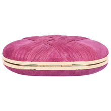 Load image into Gallery viewer, Sassora Pure Leather With Gold Polish Metal Frame Party Clutch
