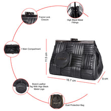 Load image into Gallery viewer, Sassora Premium Leather Pleated Pattern Women's Clutch