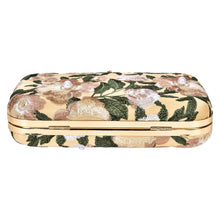 Load image into Gallery viewer, Sassora Floral Embroidered Frame Clutch with Metal Ring Handle & Detachable Chain Strap