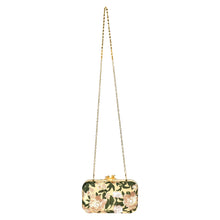 Load image into Gallery viewer, Sassora Floral Embroidered Frame Clutch with Metal Ring Handle & Detachable Chain Strap