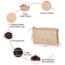 Load image into Gallery viewer, Sassora Premium Leather Women Coin Pouch With Key Chain