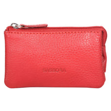 Load image into Gallery viewer, Sassora Genuine Leather Women Coin Pouch With Key Chain