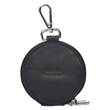 Load image into Gallery viewer, Sassora Round Genuine Leather Coin & Jewelry Pouch – With Zip Closure & Doghook