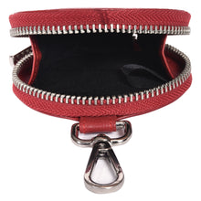 Load image into Gallery viewer, Sassora Round Leather Coin & Jewelry Pouch – Premium Handmade Accessory