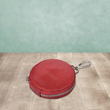 Load image into Gallery viewer, Sassora Round Leather Coin & Jewelry Pouch – Premium Handmade Accessory