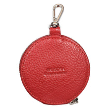 Load image into Gallery viewer, Sassora Premium Leather Women Round Shape Small accessories Pouch