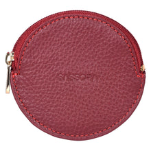 Load image into Gallery viewer, Sassora Celest Women’s Genuine Leather Coin Pouch with Zipper Closure