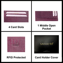 Load image into Gallery viewer, Sassora Premium Leather RFID Ultra Slim Unisex Card Holder Wallet