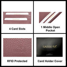 Load image into Gallery viewer, Sassora Genuine Premium Leather Unisex Small RFID Credit Card Holder