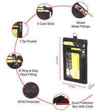 Load image into Gallery viewer, Sassora Genuine Leather Unisex ID Card Holder With RFID Credit Card Slots