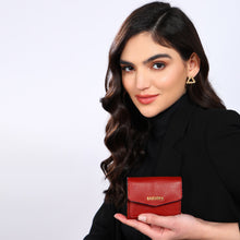 Load image into Gallery viewer, Sassora Genuine Leather RFID Card Wallet For Girls With Premium Design