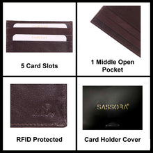 Load image into Gallery viewer, Sassora Premium Leather Slim Smart RFID Pocket Friendly Card Holder