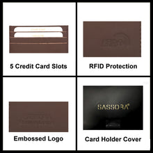 Load image into Gallery viewer, Sassora Premium Leather Slim Pocket Friendly Card Holder