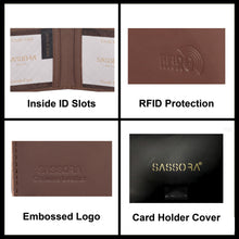 Load image into Gallery viewer, Sassora Premium Leather Unisex Bifold Card Holder
