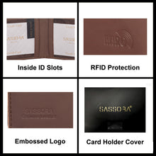 Load image into Gallery viewer, Sassora Premium Leather Unisex Bifold Card Holder