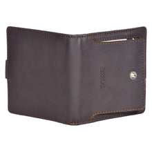 Load image into Gallery viewer, Sassora Premium Leather Unisex Snap Closure Small RFID Bifold Card Holder