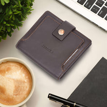 Load image into Gallery viewer, Sassora Premium Leather Unisex Snap Closure Small RFID Bifold Card Holder