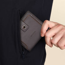Load image into Gallery viewer, Sassora Premium Leather Unisex Snap Closure Small RFID Bifold Card Holder