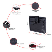Load image into Gallery viewer, Sassora Patent Leather RFID Card Wallet – Slim, Secure & Stylish