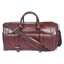 Load image into Gallery viewer, SASSORA Genuine Leather with Shoe Compartment Travel Duffle Bag